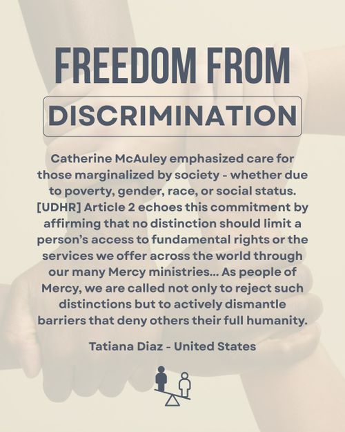 Freedom from Discrimination - Reflection by Tatiana Diaz, USA 